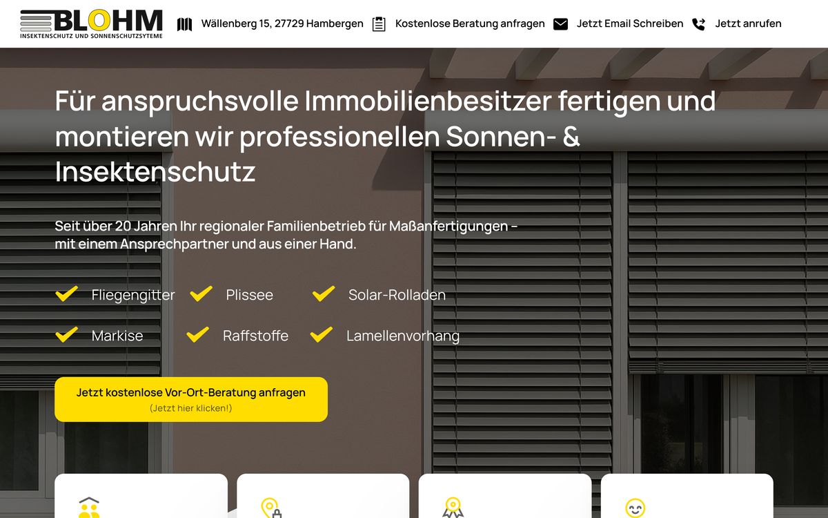 Anfrageseite von Blohm